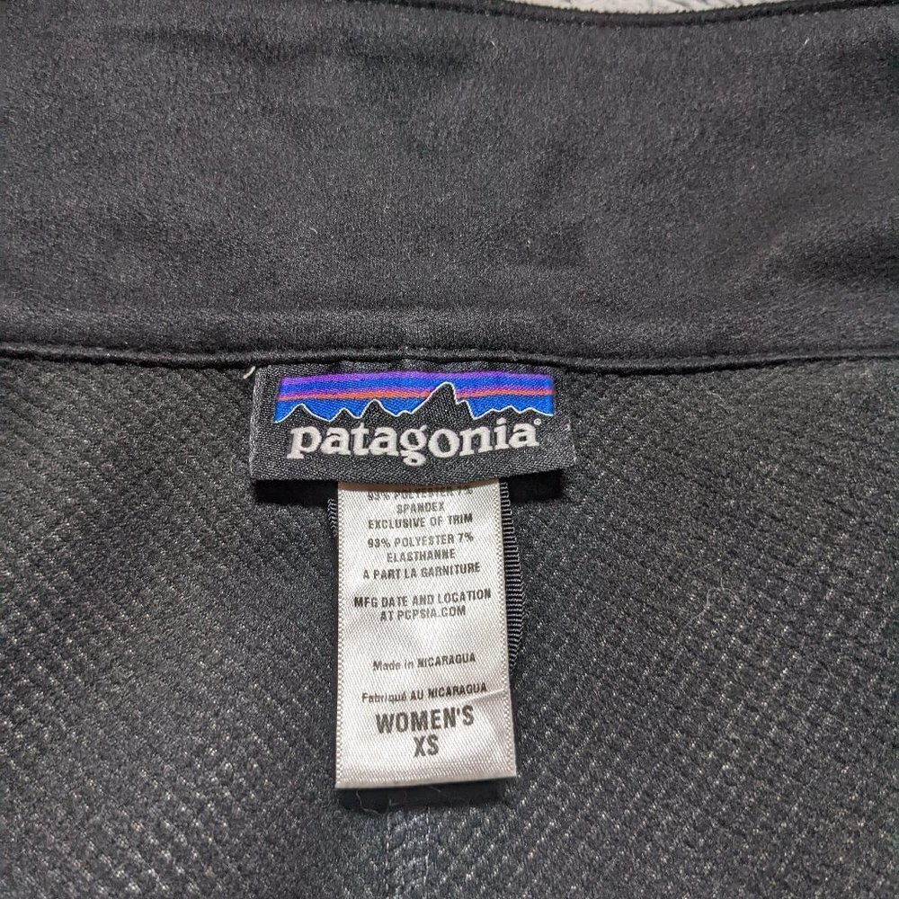 Patagonia Black Softshell Water Repellant Pockets Adze Jacket XS - Picture 4 of 12
